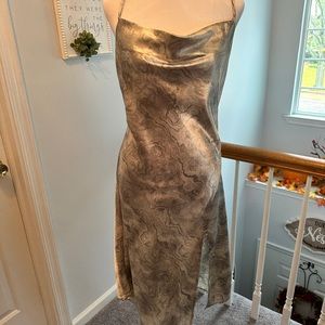 Forever 21 slip dress silver, grey, white